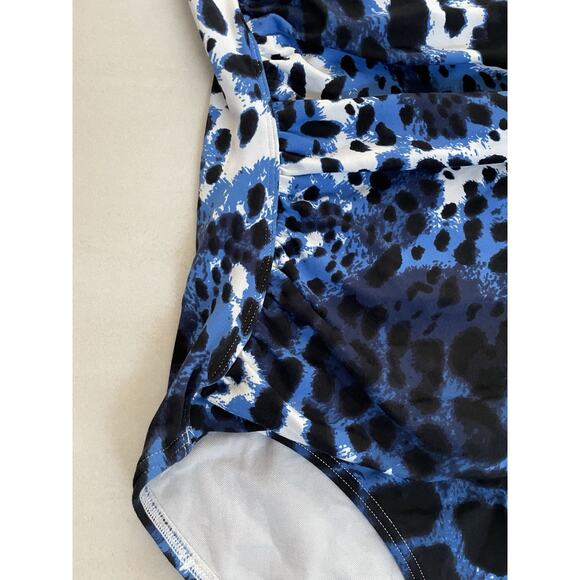 Tommy Bahama Swim One Piece Swimsuit Halter Multicolor Print Swimwear - Picture 4 of 9